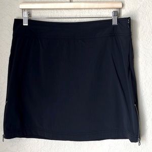 ATHLETA Jenner Side Zip Black Athletic Skort - Size 14